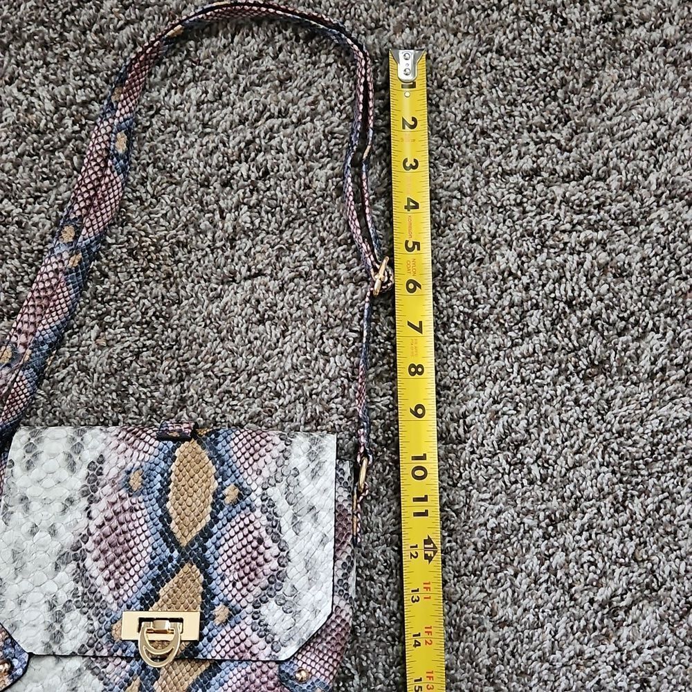 Primark Snakeskin Pattern Handbag with Gold Hardware - Picture 9 of 9